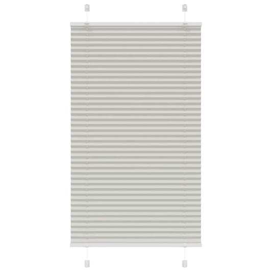 Pleated Blind Light Grey 70x100 cm Fabric Width 69.4 cm Polyester