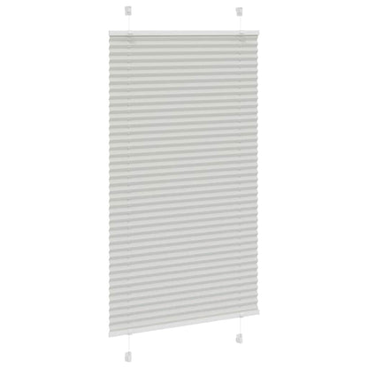 Pleated Blind Light Grey 70x100 cm Fabric Width 69.4 cm Polyester