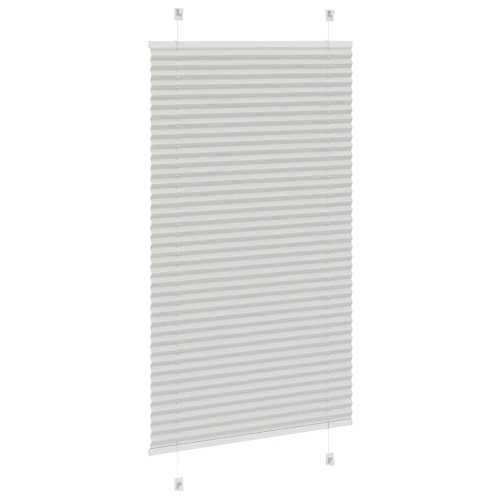 Pleated Blind Light Grey 70x100 cm Fabric Width 69.4 cm Polyester