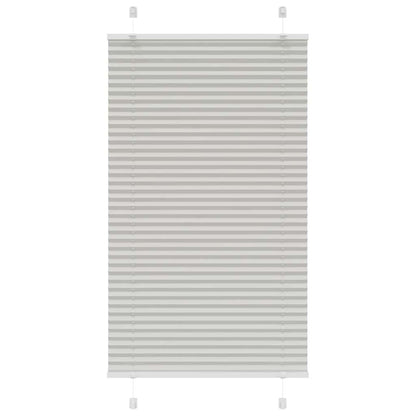 Pleated Blind Light Grey 80x100 cm Fabric Width 79.4 cm Polyester