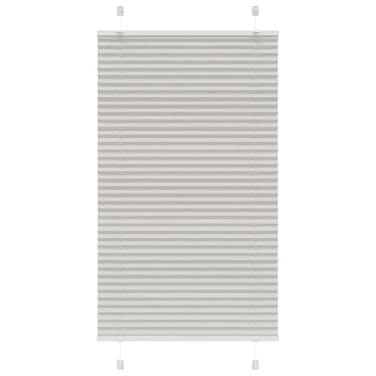 Pleated Blind Light Grey 80x100 cm Fabric Width 79.4 cm Polyester