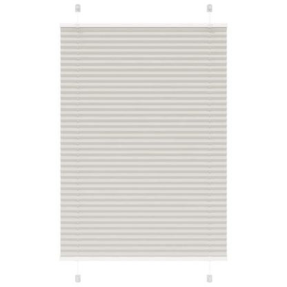 Pleated Blind Light Grey 85x100 cm Fabric Width 84.4 cm Polyester