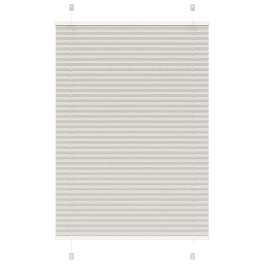 Pleated Blind Light Grey 85x100 cm Fabric Width 84.4 cm Polyester