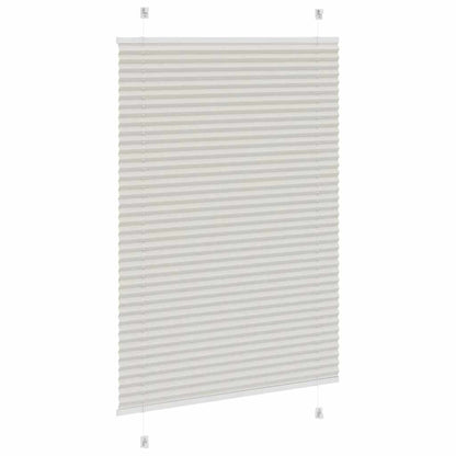 Pleated Blind Light Grey 85x100 cm Fabric Width 84.4 cm Polyester