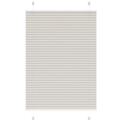 Pleated Blind Light Grey 100x100 cm Fabric Width 99.4 cm Polyester