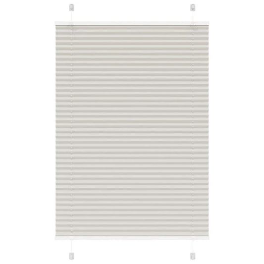 Pleated Blind Light Grey 100x100 cm Fabric Width 99.4 cm Polyester