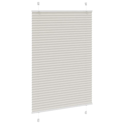 Pleated Blind Light Grey 100x100 cm Fabric Width 99.4 cm Polyester