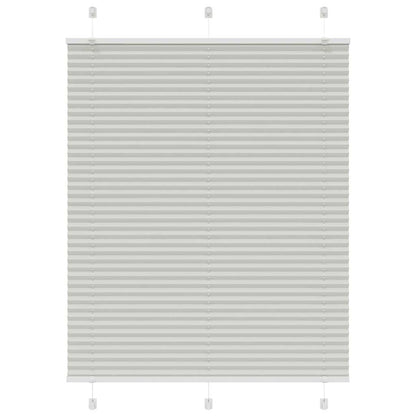 Pleated Blind Light Grey 105x100 cm Fabric Width 104.4 cm Polyester