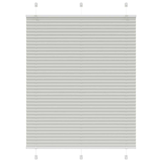 Pleated Blind Light Grey 105x100 cm Fabric Width 104.4 cm Polyester