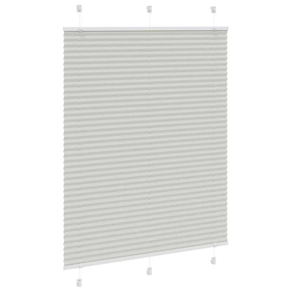 Pleated Blind Light Grey 110x100 cm Fabric Width 109.4 cm Polyester