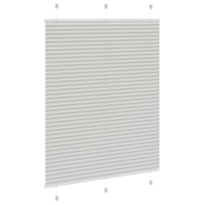 Pleated Blind Light Grey 110x100 cm Fabric Width 109.4 cm Polyester