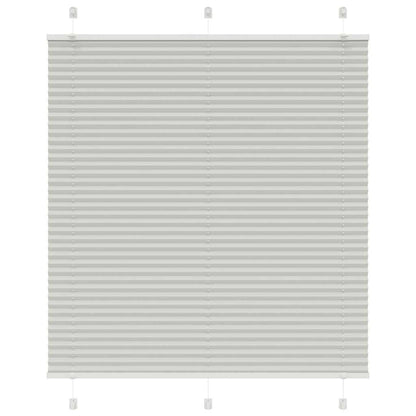 Pleated Blind Light Grey 115x100 cm Fabric Width 114.4 cm Polyester