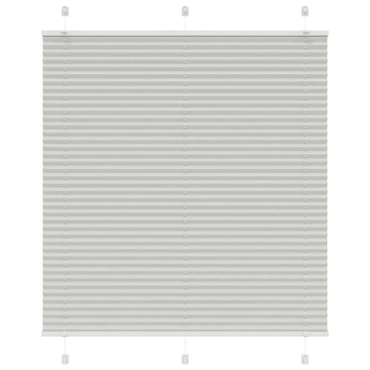 Pleated Blind Light Grey 115x100 cm Fabric Width 114.4 cm Polyester