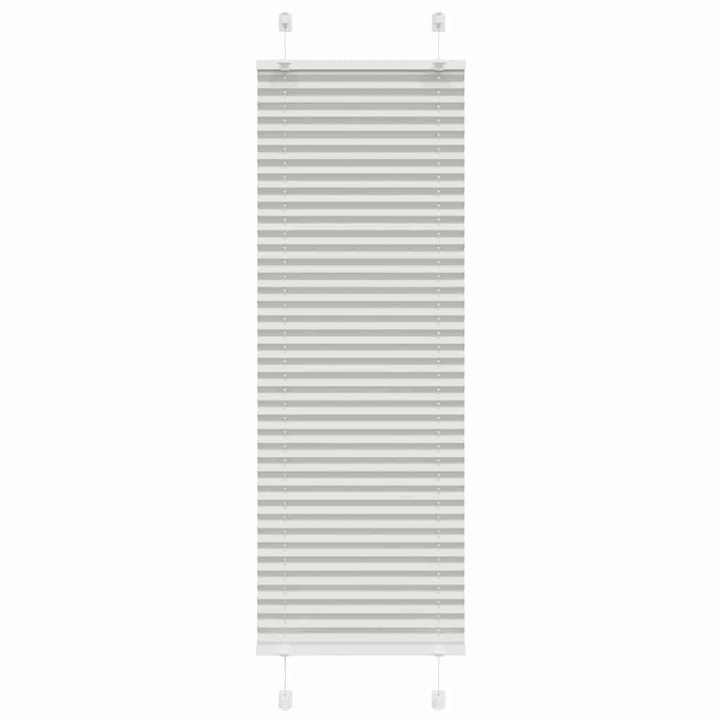 Pleated Blind Light Grey 40x150 cm Fabric Width 39.4 cm Polyester