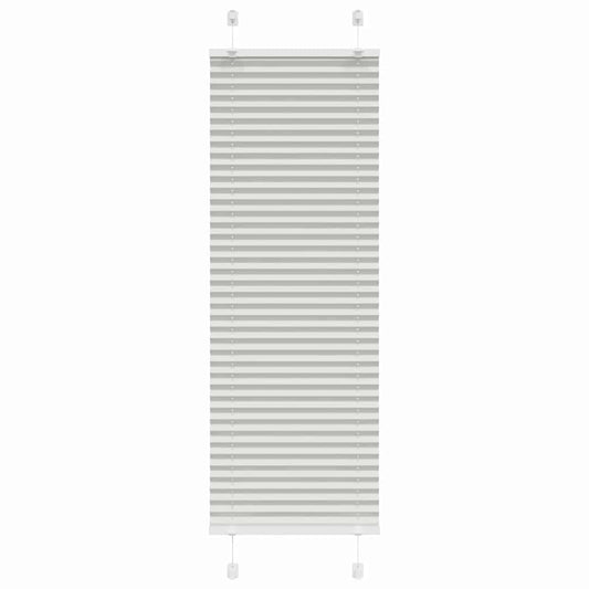 Pleated Blind Light Grey 40x150 cm Fabric Width 39.4 cm Polyester