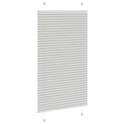 Pleated Blind Light Grey 70x150 cm Fabric Width 69.4 cm Polyester