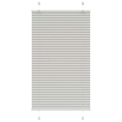 Pleated Blind Light Grey 80x150 cm Fabric Width 79.4 cm Polyester