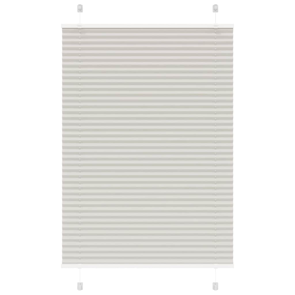 Pleated Blind Light Grey 90x150 cm Fabric Width 89.4 cm Polyester