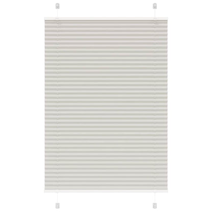 Pleated Blind Light Grey 90x150 cm Fabric Width 89.4 cm Polyester