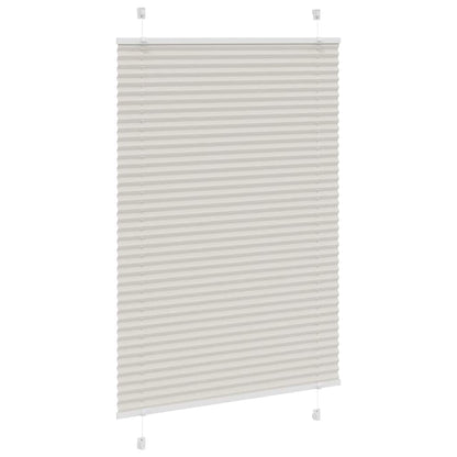 Pleated Blind Light Grey 90x150 cm Fabric Width 89.4 cm Polyester