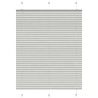 Pleated Blind Light Grey 105x150 cm Fabric Width 104.4 cm Polyester