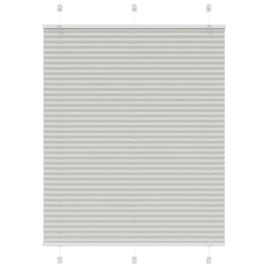 Pleated Blind Light Grey 105x150 cm Fabric Width 104.4 cm Polyester