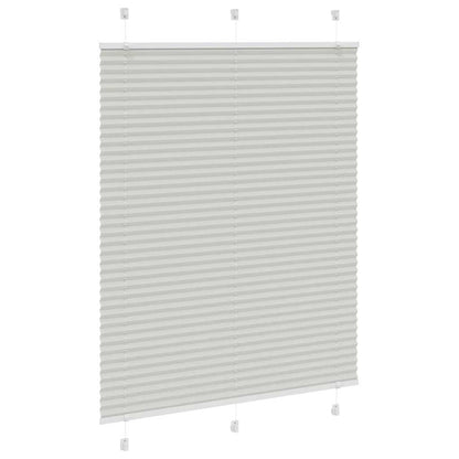 Pleated Blind Light Grey 110x150 cm Fabric Width 109.4 cm Polyester