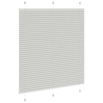 Pleated Blind Light Grey 115x150 cm Fabric Width 114.4 cm Polyester