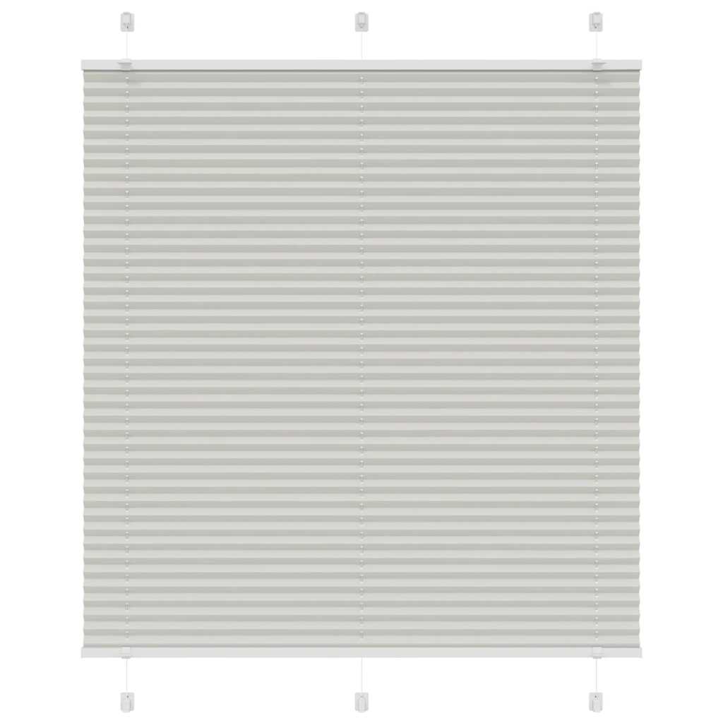 Pleated Blind Light Grey 120x150 cm Fabric Width 119.4 cm Polyester