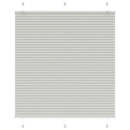 Pleated Blind Light Grey 120x150 cm Fabric Width 119.4 cm Polyester