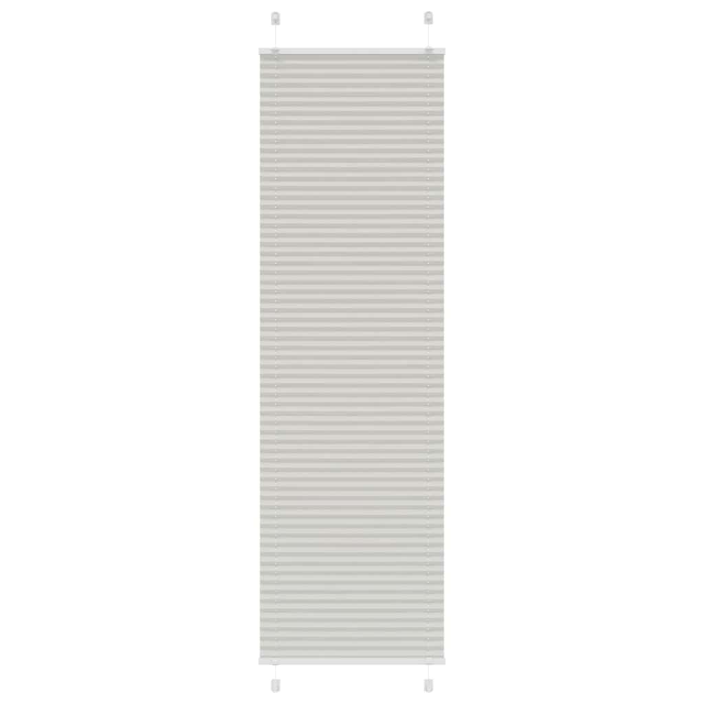 Pleated Blind Light Grey 55x200 cm Fabric Width 54.4 cm Polyester