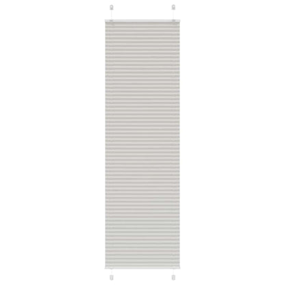 Pleated Blind Light Grey 60x200 cm Fabric Width 59.4 cm Polyester