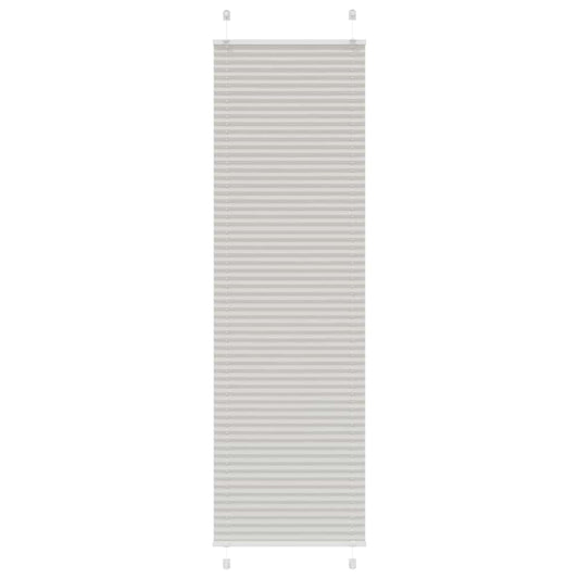 Pleated Blind Light Grey 60x200 cm Fabric Width 59.4 cm Polyester