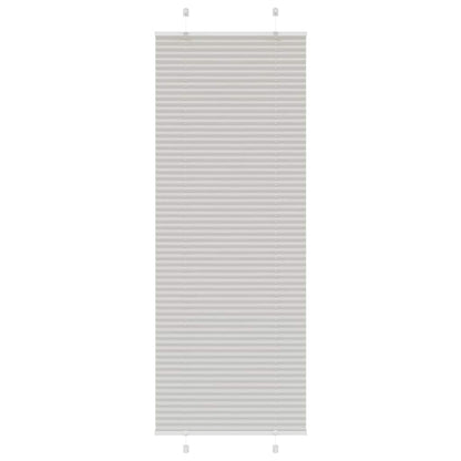 Pleated Blind Light Grey 70x200 cm Fabric Width 69.4 cm Polyester