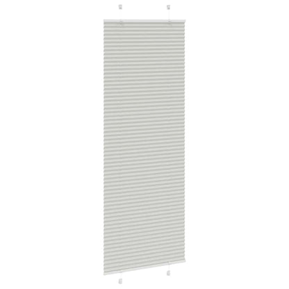 Pleated Blind Light Grey 80x200 cm Fabric Width 79.4 cm Polyester