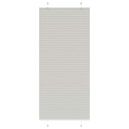 Pleated Blind Light Grey 95x200 cm Fabric Width 94.4 cm Polyester