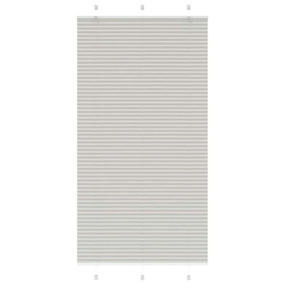 Pleated Blind Light Grey 105x200 cm Fabric Width 104.4 cm Polyester