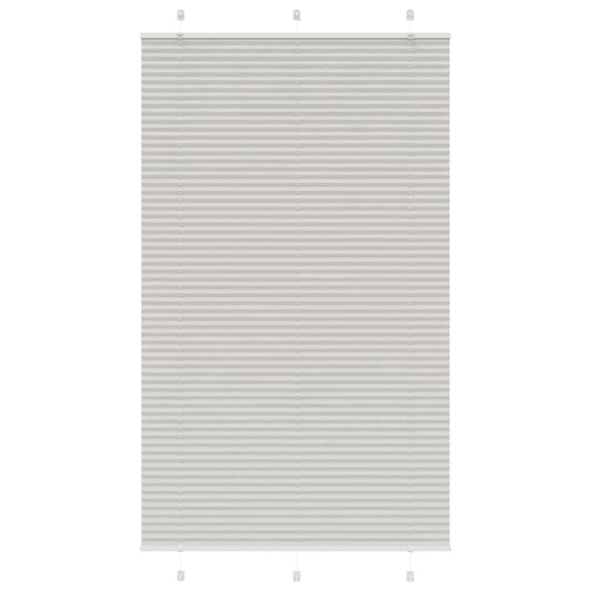 Pleated Blind Light Grey 115x200 cm Fabric Width 114.4 cm Polyester