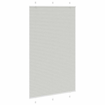 Pleated Blind Light Grey 115x200 cm Fabric Width 114.4 cm Polyester