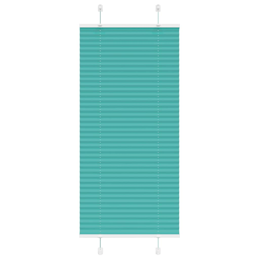 Pleated Blind Petrol Green 55x100 cm Fabric Width 54.4 cm Polyester