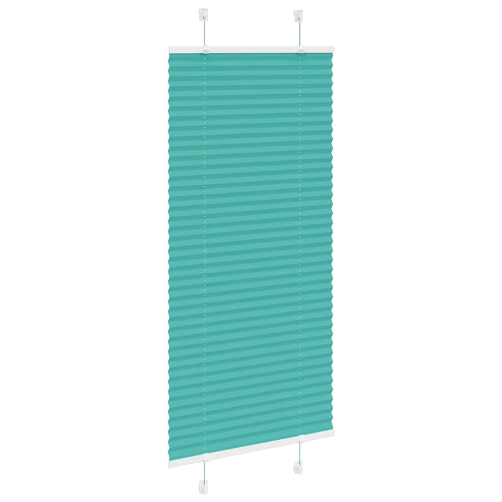 Pleated Blind Petrol Green 55x100 cm Fabric Width 54.4 cm Polyester