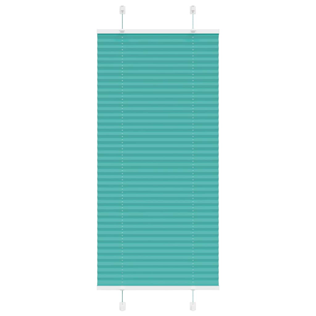 Pleated Blind Petrol Green 60x100 cm Fabric Width 59.4 cm Polyester