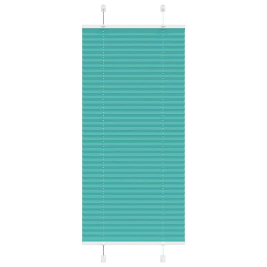 Pleated Blind Petrol Green 60x100 cm Fabric Width 59.4 cm Polyester