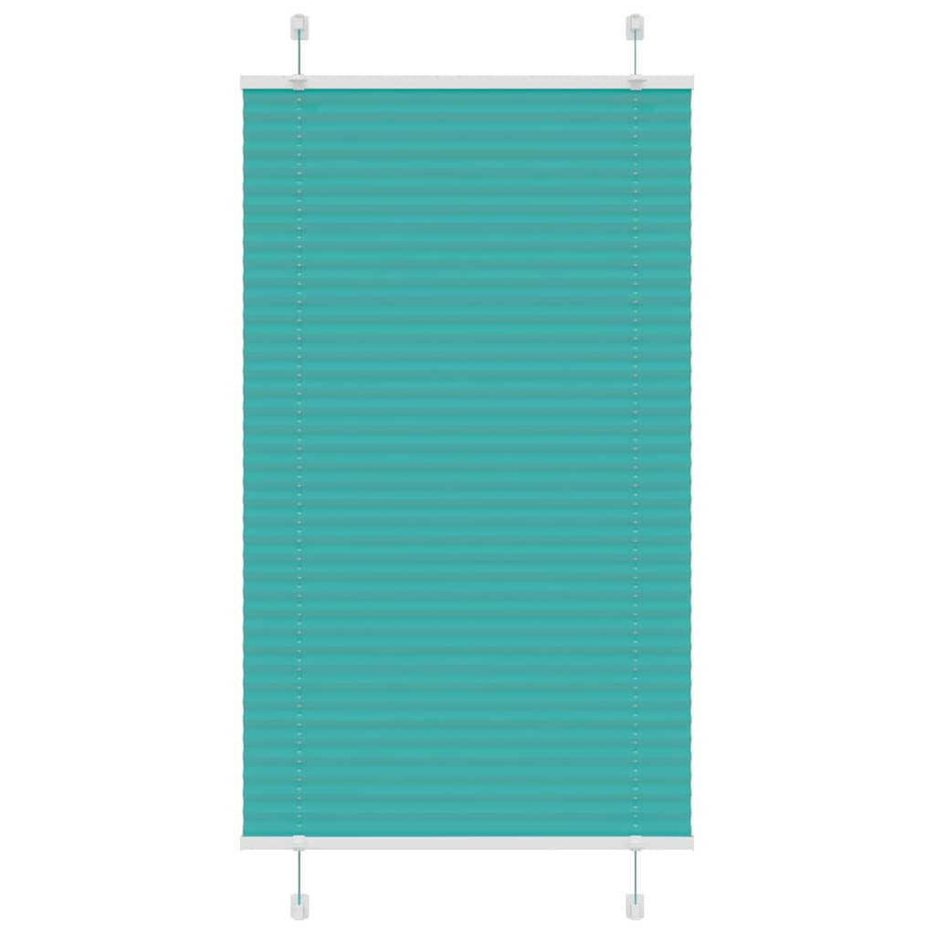 Pleated Blind Petrol Green 70x100 cm Fabric Width 69.4 cm Polyester