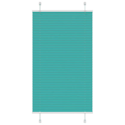 Pleated Blind Petrol Green 70x100 cm Fabric Width 69.4 cm Polyester