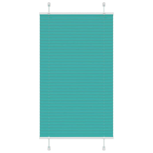 Pleated Blind Petrol Green 70x100 cm Fabric Width 69.4 cm Polyester