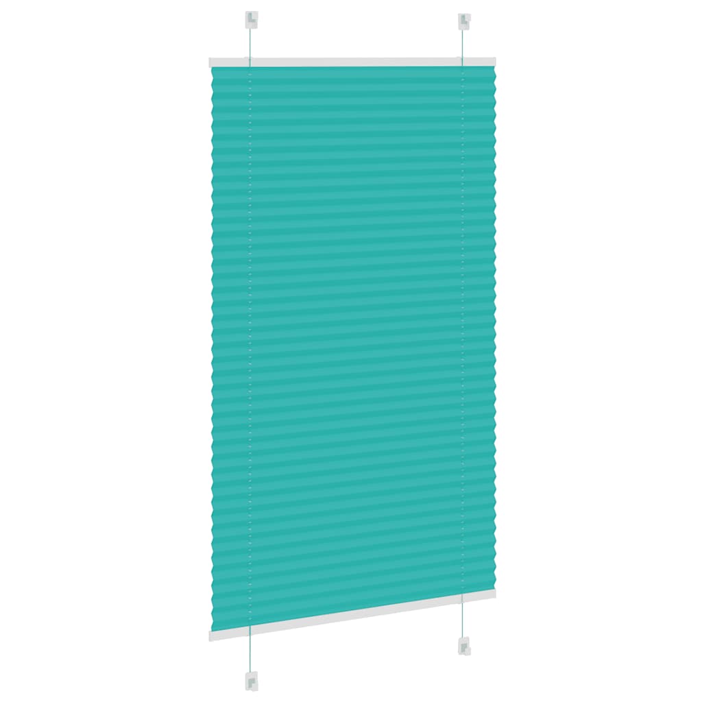 Pleated Blind Petrol Green 70x100 cm Fabric Width 69.4 cm Polyester