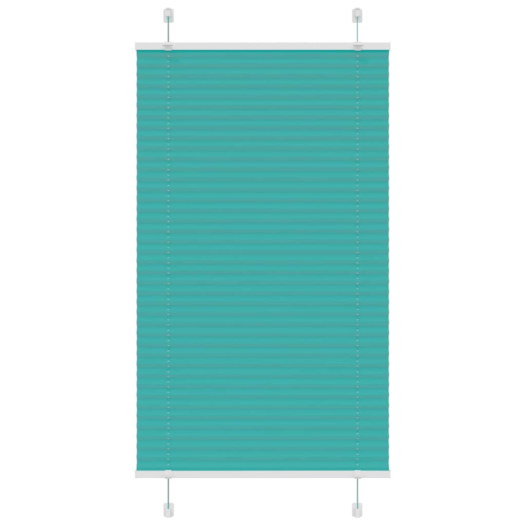 Pleated Blind Petrol Green 75x100 cm Fabric Width 74.4 cm Polyester