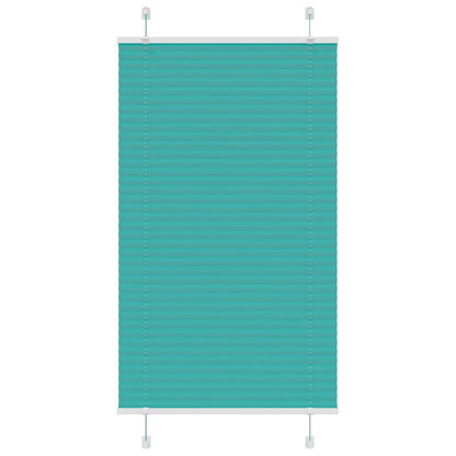 Pleated Blind Petrol Green 75x100 cm Fabric Width 74.4 cm Polyester