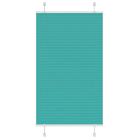 Pleated Blind Petrol Green 75x100 cm Fabric Width 74.4 cm Polyester